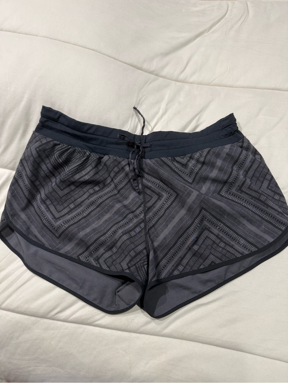 Fabletics Charcoal Patterned Athletic Shorts